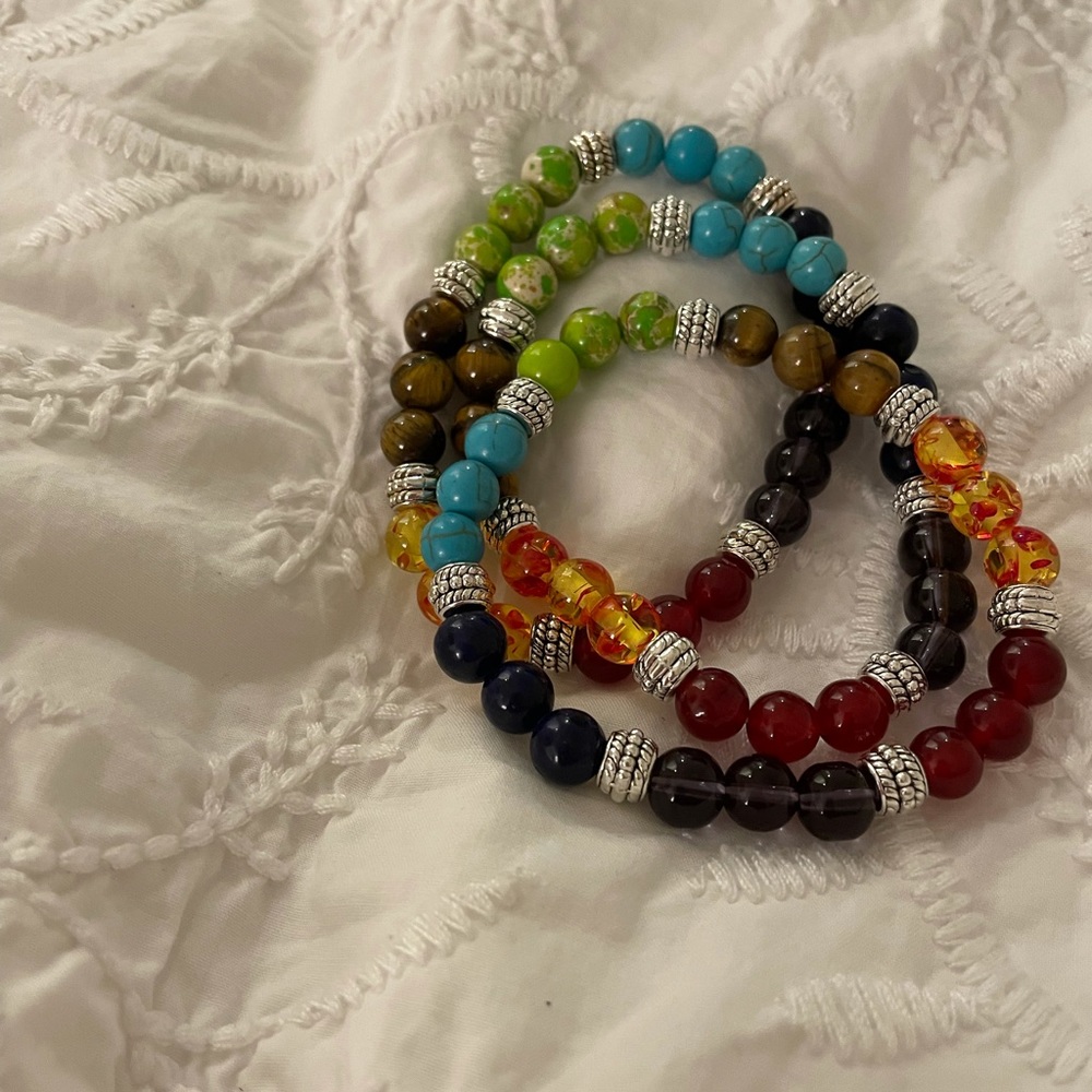 SOLD. Three chakra bracelets🌈 SOLD